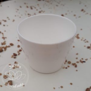 POTE PLÁSTICO BRANCO 07 cm