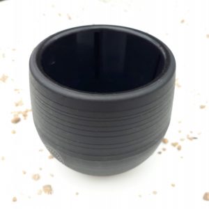 POTE PLÁSTICO PRETO 07 cm