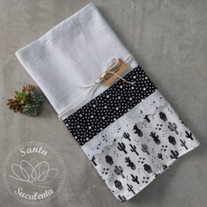 PANO DE PRATO KIT COM 2 UNIDADES PRETO – 70cm x 45cm