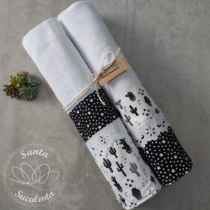 PANO DE PRATO KIT COM 2 UNIDADES PRETO – 70cm x 45cm